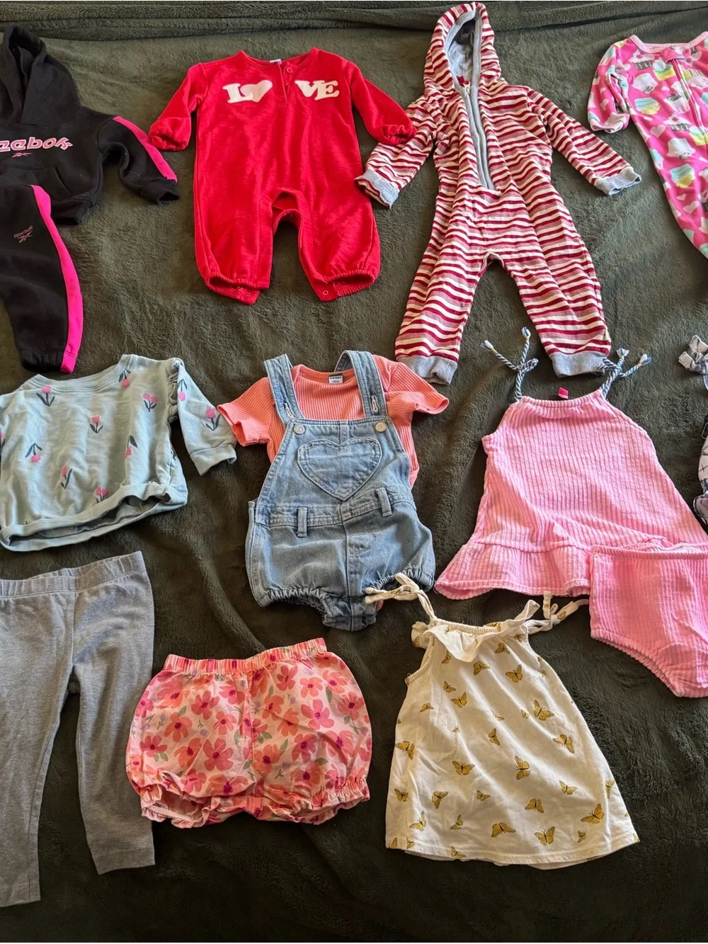 Baby Clothing Lot- Carters, Reebok, etc